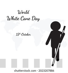 World White Cane Day, Vector illustration design.