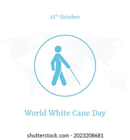 World White Cane Day Vector Illustration Stock Vector (Royalty Free ...