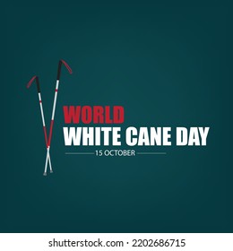 World White Cane Day  Vector. Simple and elegant design