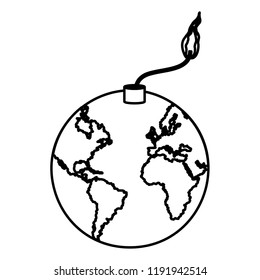 World wick bomb cartoon