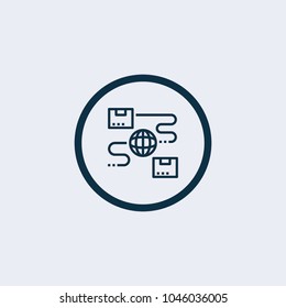 World wide delivery icon