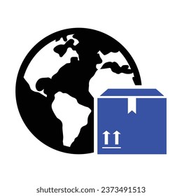 World Wide Delivery Icon, Vector Graphics