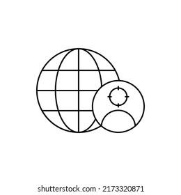 World wide human resource icon