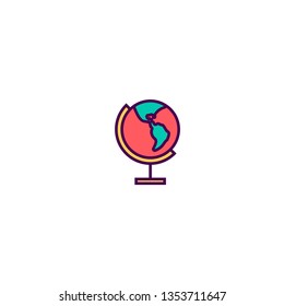 World wide icon design. Essential icon vector illustration