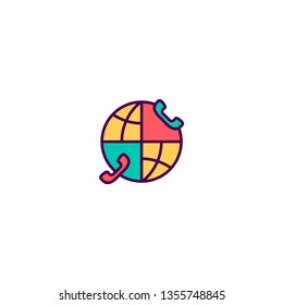 World wide icon design. Marketing icon vector illustration