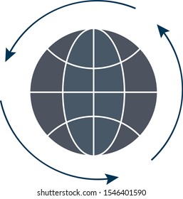 World Wide Internet icon vector illustration.