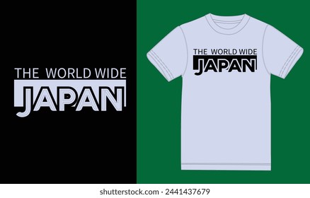 The world wide japan t shirt design,