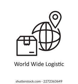 World Wide Logistic Vektorgrafik Icon Design Illustration. Logistiksymbol auf weißem Hintergrund EPS10-Datei