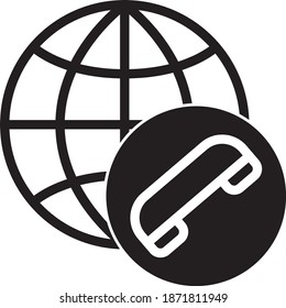 vector de icono de soporte a nivel mundial