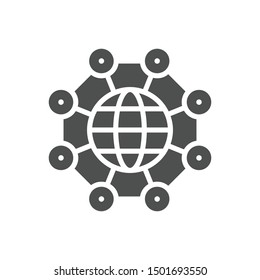 World Wide Vector Glyph Icon. illustration Style.