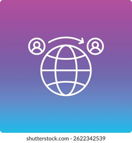 Ícone de vetor mundial. Pode ser usado para impressão, aplicativos móveis e da Web.
