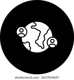 Ícone de vetor mundial. Pode ser usado para impressão, aplicativos móveis e da Web.