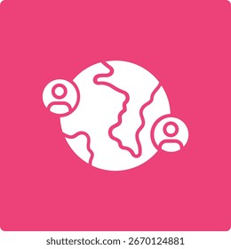 Icono de Vector mundial. Se puede utilizar para aplicaciones de impresión, móviles y de Web.