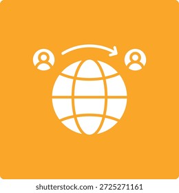 Icono de Vector mundial. Se puede utilizar para aplicaciones de impresión, móviles y de Web.