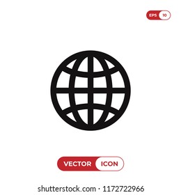 World wide vector icon. Web symbol