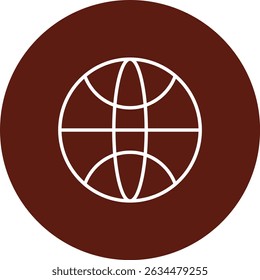World Wide Vector Line Circle Icon Design