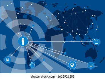 World Wide Web. Abstract internet background