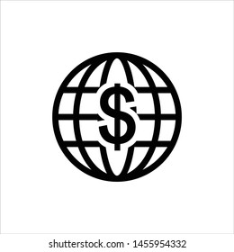 World wide web concept globe icon set. Planet web symbol set.