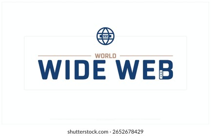 World Wide Web Day design on white background, Typographic Design of World Wide Web Day, Vector Design of World Wide Web Day, World Wide Web Day