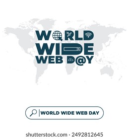 World Wide Web Day, happy World Wide Web Day held on 01 August, World Wide Web Day stock illustration, eps file.