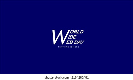 World Wide Web Day  - Logo Monogram Vector
