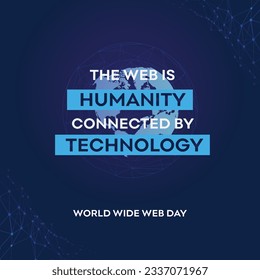 World Wide Web Day Quotes. Vector Design Template