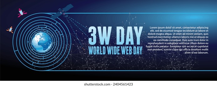 Weltweiter Web Day, Vektorgrafik.