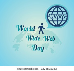 "World Wide Web Day", which is held every August 1st. Earth day icon, With this Earth day icon you can use it for various needs. suitable for posters, banners, backgrounds. Vector illustration