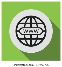 World wide web globe vector icon