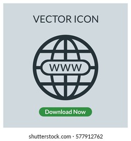 World wide web globe vector icon