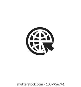 World Wide Web icon with cursors version