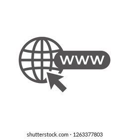 World wide web icon design template illustration isolated