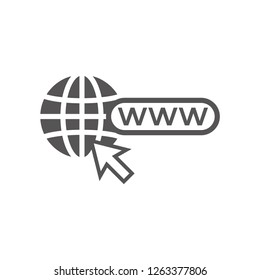 World wide web icon design template illustration isolated