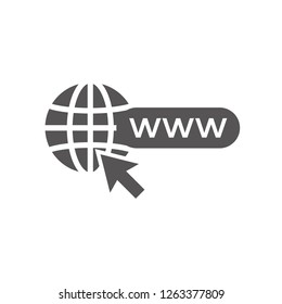World wide web icon design template illustration isolated