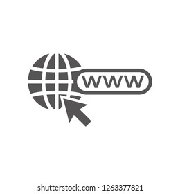 World wide web icon design template illustration isolated