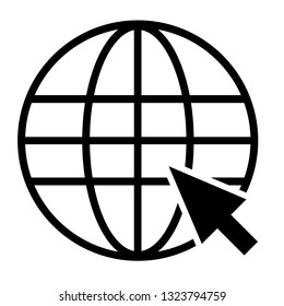 World wide web icon isolated on the white background