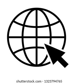 World wide web icon isoluted on the white background