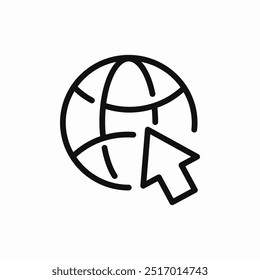 vetor de sinal de ícone da world wide web