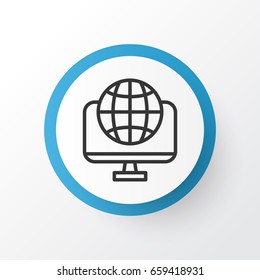 World Wide Web Icon Symbol. Premium Quality Isolated Global Element In Trendy Style.