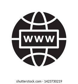 World wide web icon in trendy flat style design. Vector graphic illustration. Suitable for website design, logo, app, and ui. EPS 10.