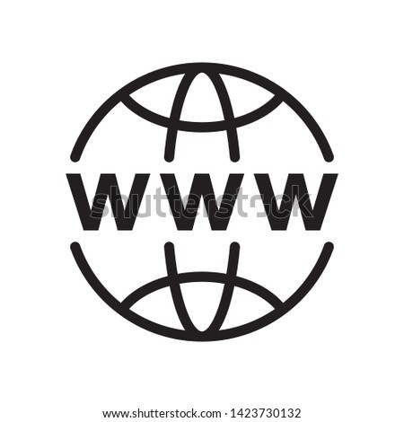 World wide web icon in trendy outline style design. Vector graphic illustration. Suitable for website design, logo, app, and ui. Editable vector stroke. EPS 10.