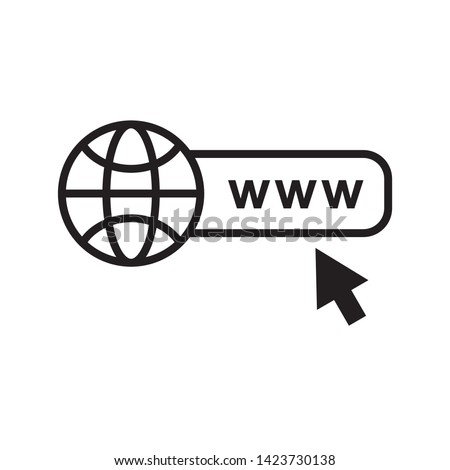 World wide web icon in trendy outline style design. Vector graphic illustration. Suitable for website design, logo, app, and ui. Editable vector stroke. EPS 10.