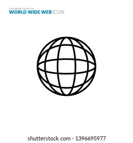 World wide web icon vector