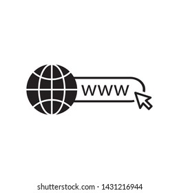 World Wide Web Icon Vector Illustration