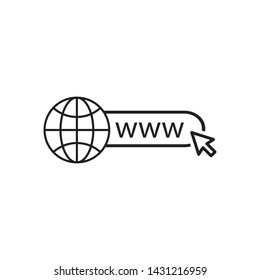 World Wide Web Icon Vector Illustration