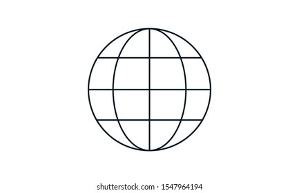 
World Wide Web icon vector in modern flat style for web, graphic and mobile design.
