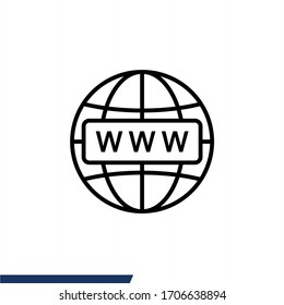 World Wide Web icon vector illustration