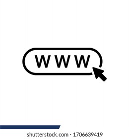 World Wide Web icon vector illustration
