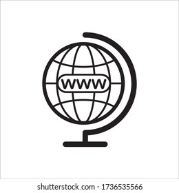 World Wide Web Icon Vector Illustration Design