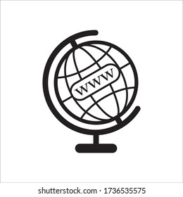 World Wide Web Icon Vector Illustration Design